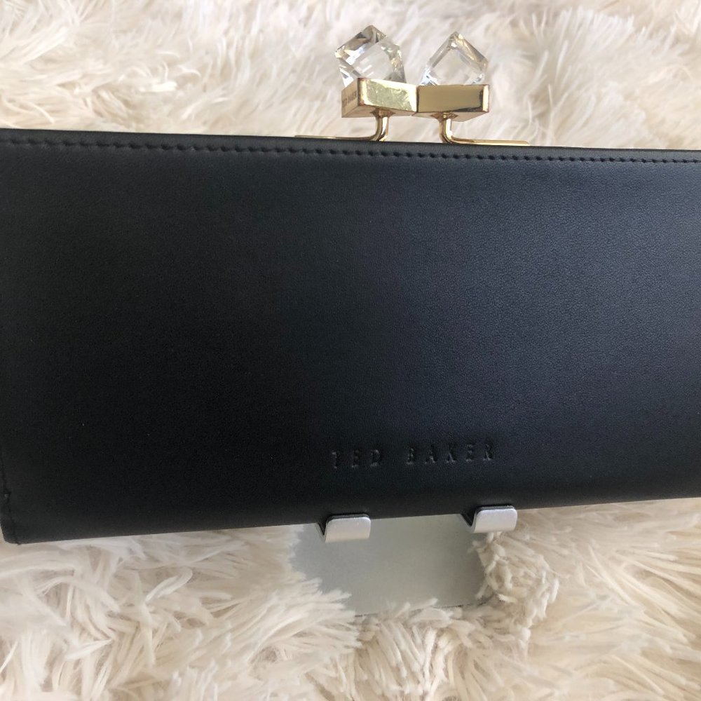 Ted Baker Black Wallet with Large Crystals
